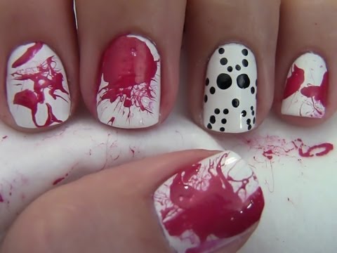 Jason Mask Nail Art: Halloween Nails