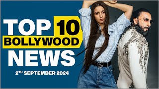 Top 10 Bollywood News | 2nd September 2024 | Ranveer Singh | Alia Bhatt #bollywood #bollywoodnews