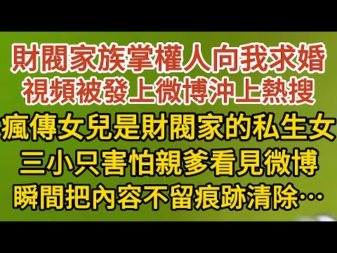 《藏起孕肚出逃》第09集：財閥家族掌權人向我求婚，視頻被發上微博沖上熱搜，瘋傳女兒是財閥家的私生女，三小只害怕親爹看見微博，瞬間把內容不留痕跡清除乾淨…… #婚姻#情感 #愛情#甜寵#故事#小說#霸總