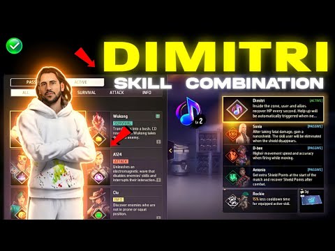 Dimitri Skill Combination 2024 | Best Character Combination in Free Fire