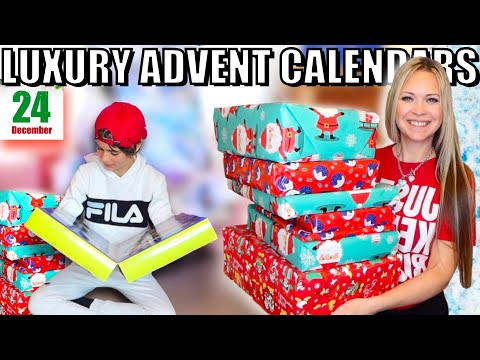 We SURPRISED him with LUXURY ADVENT CALENDARS! 🎁 Special unboxing!