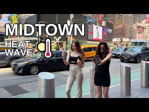 NEW YORK CITY Walking Tour [4K] - MIDTOWN - Heat Wave - 93°F