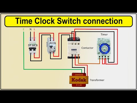 How To Make Time Clock Switch connection | Time Clock Switch connection | timer contactor wiring