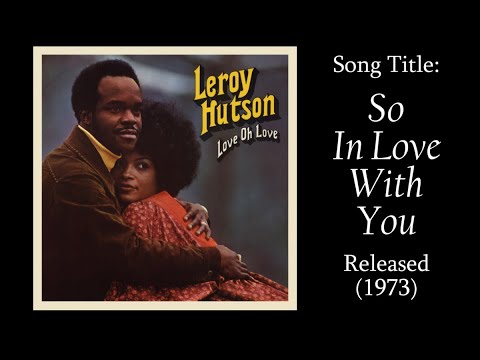 Leroy Hutson "So In Love With You" Pictorial (1973)