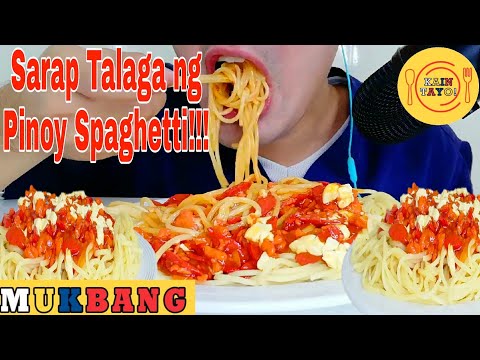 Filipino Style Spaghetti Mukbang | MediCusina Eats #18