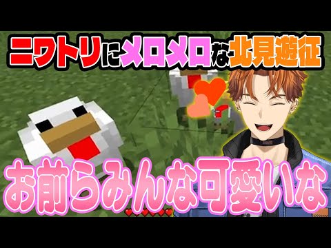 初めて の マイクラ で ニワトリ に メロメロ な 北見遊征【にじさんじ】【切り抜き】