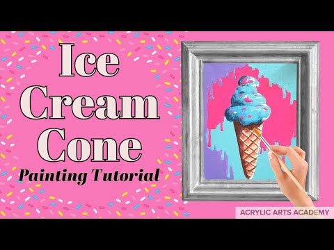 Ice Cream Cone Painting Tutorial