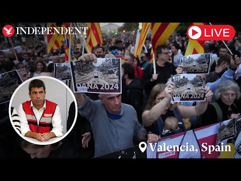 Live: Thousands protest handling of fatal Valencia floods