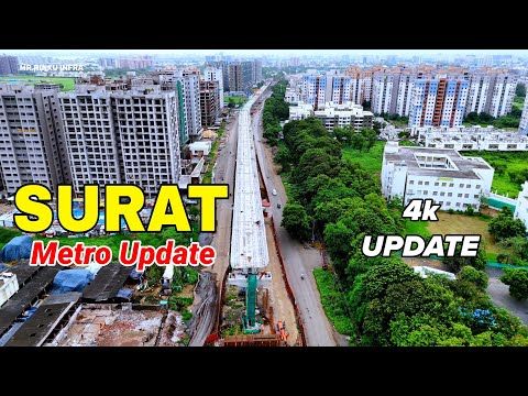 Surat Metro Update Bhesan To Athwa Chopati  | Surat Gujarat #4k