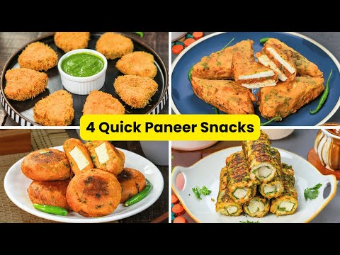 पार्टी हो या नाश्ता, 4 पनीर स्नैक्स ज़रूर ट्राई करें | 4 Quick Paneer Snacks Recipes | MintsRecipes