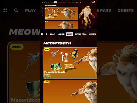 NEW Meowtooth Bundle Is Here! #shorts #fortniteitemshopreview