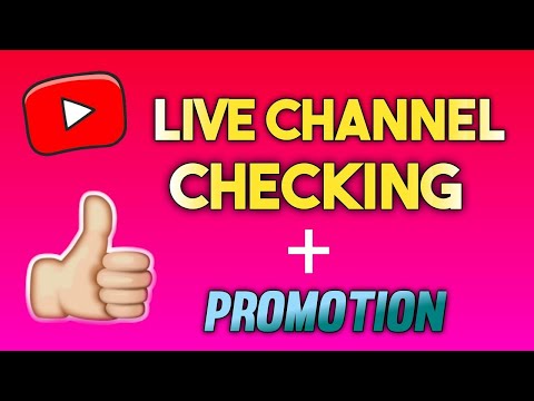 Live Channel Checking And Free Promotion 😍