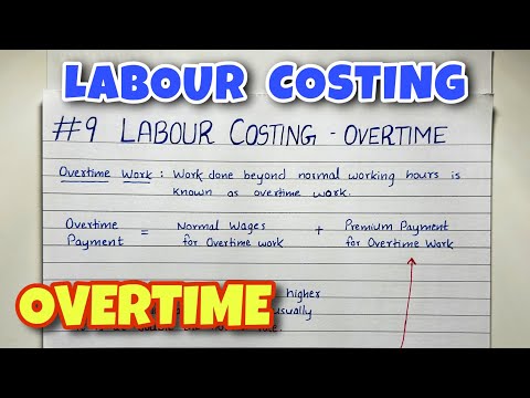 #9 Labour Costing - Overtime & Overtime Premium - CA INTER - By Saheb Academy