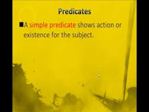 Simple Subjects and Predicates