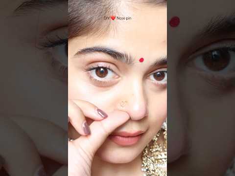 DIY ❤️ nose pin #karwachauth #nosepin #youtube #shorts