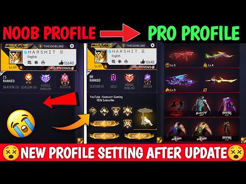 HOW TO CUSTOMIZE PROFILE LIKE A PRO | NEW PROFILE SETTING FREE FIRE MAX | PRO PROFILE KAISE BANAYE