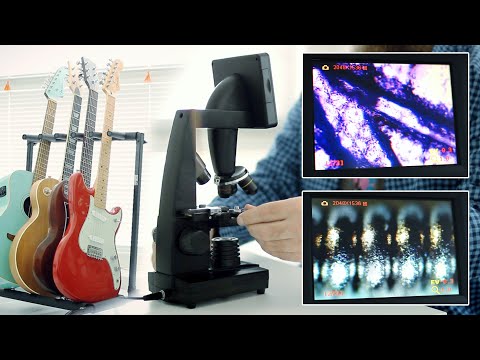 Guitar Stuff Under A Microscope – Magnified To 400x Broken String, Guitar Picks and Strap