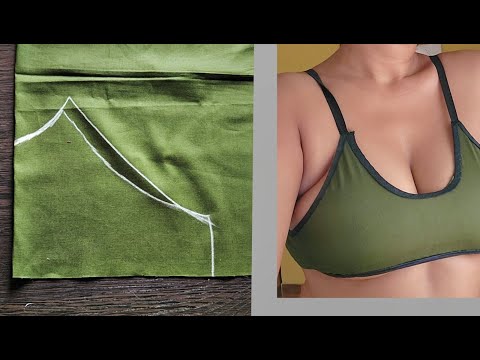 34 Size Cotton Sports Bra Cutting and Stitching | कॉटन स्पोर्ट्स ब्रा कटिंग