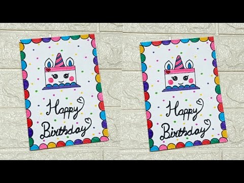 DIY : Happy Birthday greeting card for best friend / Birthday card ideas easy Handmade greeting card