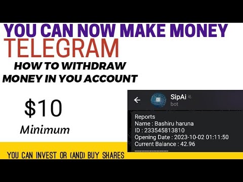 HOW TO MAKE MONEY ON THIS TELEGRAM ROBOT ( SIPAi ) AND HOW TO WITHDRAW MONEY IN SIPAi Bot Account