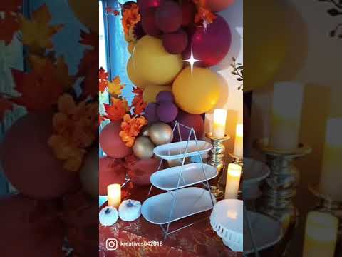 Thanksgiving Decoration | Balloon Garland | Tabletop Backdrop |            IG @kreatives042018