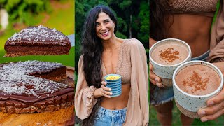 Chocolate Fudge Pie & Warm Raw Vegan Drinks for Winter 🍫 Hot Chocolate & Healing Golden Milk Recipes