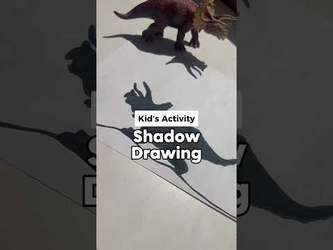 Shadow Drawing Activity 🦕 60 Days of Summer - Day 50 #shorts  #artsandcrafts