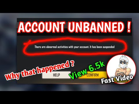 There are abnormal activities with your account.It has been suspended #unsuspend #unban #freefire