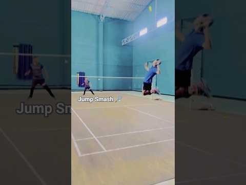 badminton jump smash 🤯🏸#shorts #subscribe