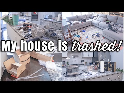 COMPLETE DISASTER CLEAN WITH ME | MESSY HOUSE CLEAN WITH ME 2020 | MESSY HOUSE TRANSFORMATION