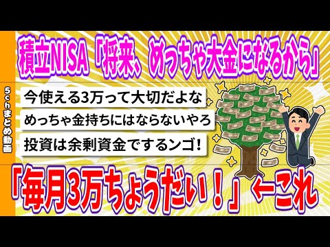 【2chまとめ】積立NISA「将来、めっちゃ大金になるから毎月3万ちょうだい！」←これ【面白いスレ】