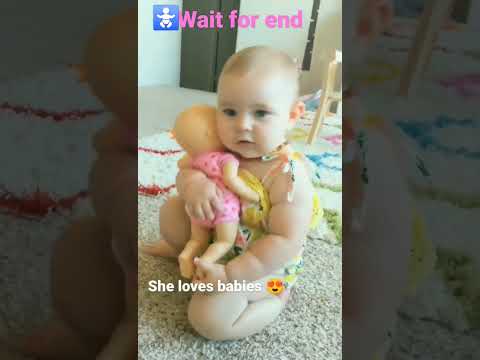 cute baby playing with Babydoll #shorts #cute #cutebaby #viral #youtubeshorts