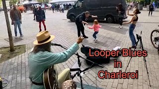 Busker gets them DANCING in Charleroi - ‘Looper Blues’