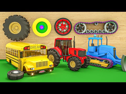 Finger Family Songs - Guess the School Bus wheels - Baby Nursery Rhymes & Kids Songs