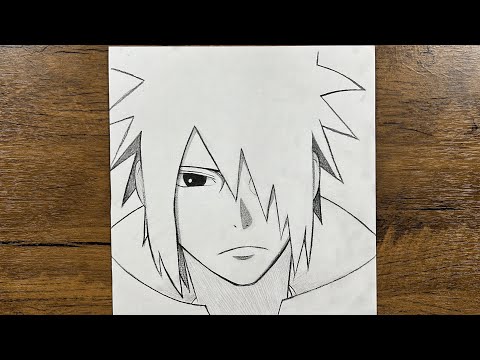 How to draw adult sasuke uchiha step-by-step | Anime drawing