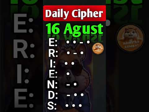 16 Agust Daily Cipher Code Hamster Kombat Daily Cipher Code today Cipher Code