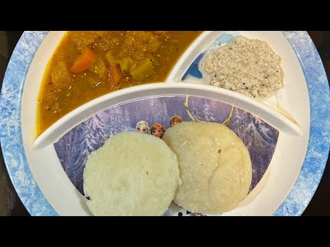 Healthy Idli Sambar And Coconut Chutney Recipe #southindianfood #foodblogger #idli