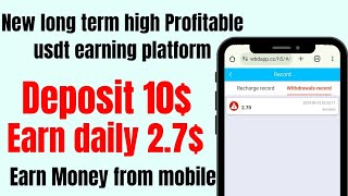 2024USDT high-yield project | Make money easily at home |  New USDT income | Real-time proof