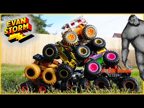 Monster Truck Scavenger Hunt For Kids on the Farm