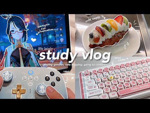 4am study vlog 📔🌸 waking up at 4am, going to cafes, new gaming console, productive days ft. 8BitDo