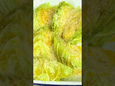 Lemony Salmon with Cheesy Roasted Savoy Cabbage