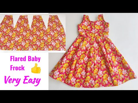 Flared Baby Frock cutting and stitching | Baby Frock cutting and stitching