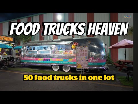 "Food Trucks Heaven" in Central Florida - 50 Food trucks in this lot! Mexican, Venezuelan and more