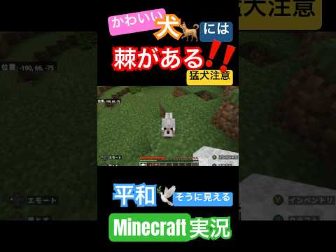 【マイクラ実況】犬に駆け寄り怒られる！頬を染めて怒るわんちゃんが可愛いvtuberのマインクラフト実況！ #vtuber #マイクラ #minecraft #切り抜き