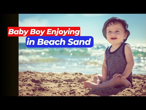 Baby Boy Enjoying in Beach Sand - Denmark