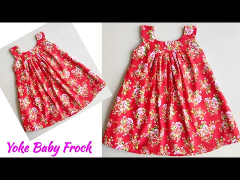 Yoke Baby Frock Cutting and stitching Very Easy | Yoke Baby Frock