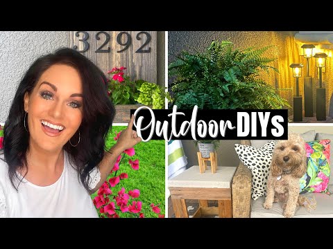 Amazing HIGH END Outdoor DIY Decor Made w/ FREE or Items I Had!