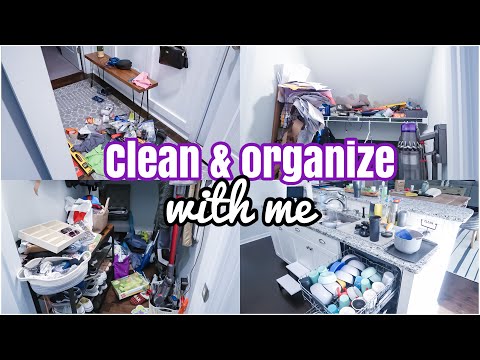 CLEAN AND ORGANIZE WITH ME | MESSY HOUSE TRANSFORMATION | SPEED CLEANING MOTIVATION