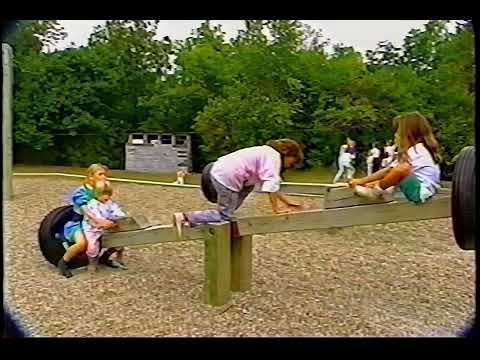 old wooden playground at St Volodymyr Ukrainian cultural centre in Oakville from Kontakt tv show