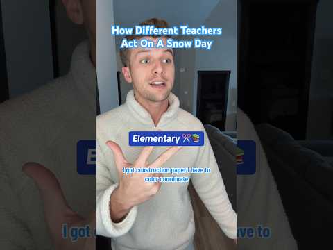 How different teachers act on a snow day